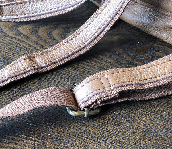 Womens Genuine Leather Backpack Purse-Casual Soft Leather Daypack with Flap Cover