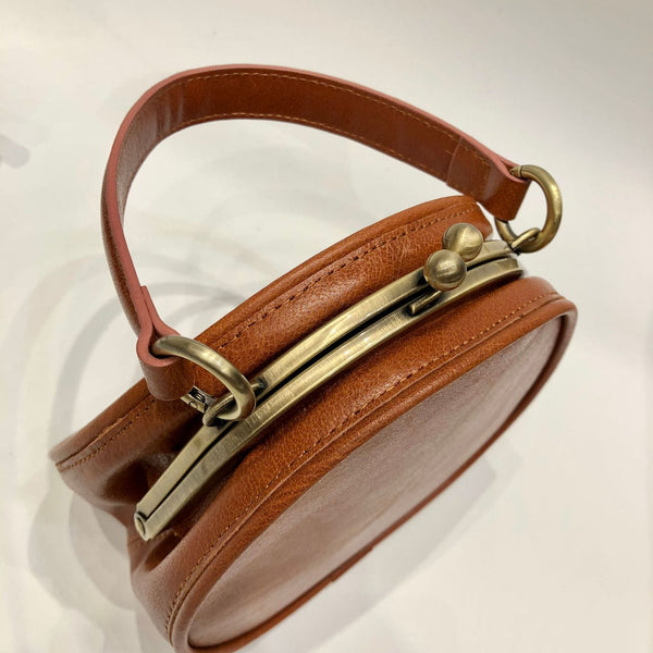 Black Round Leather Bag for Women Leather Petite Round Crossbody Shoulder Bag for Women Cute