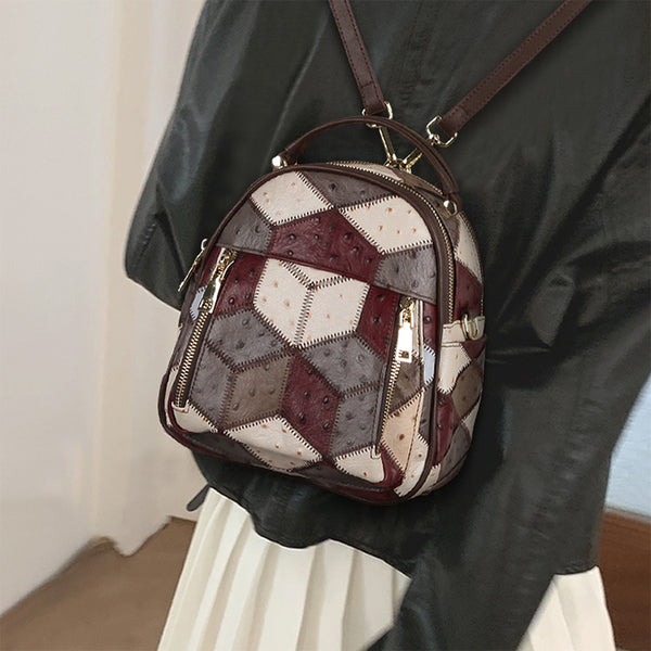 Boho Ladies Small Leather Rucksack Leather Backpack Purse For Women Affordable