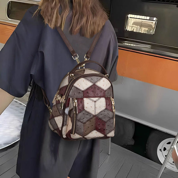 Boho Ladies Small Leather Rucksack Leather Backpack Purse For Women Beautiful