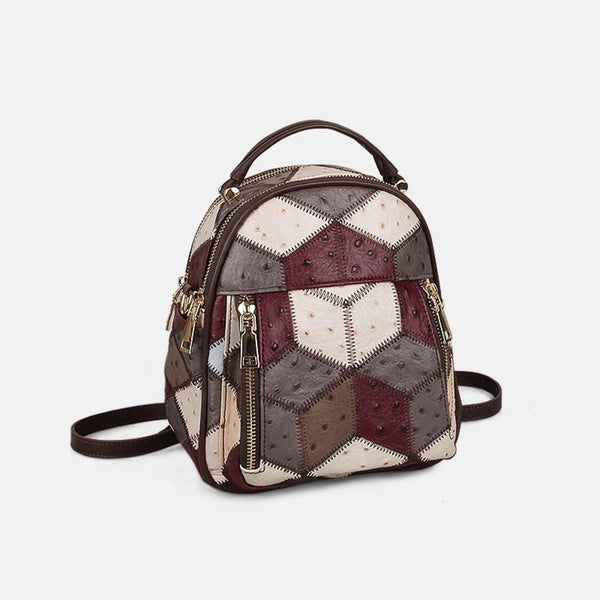 Boho Ladies Small Leather Rucksack Leather Backpack Purse For Women Elegant