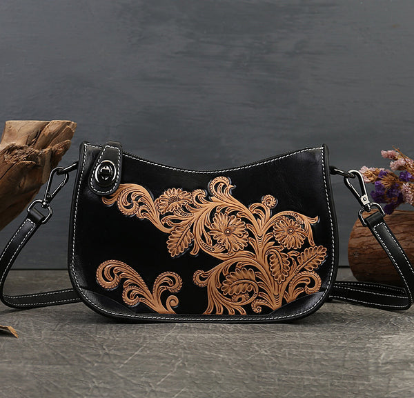 Boho Shoulder Bag Small Handbags For Women Black