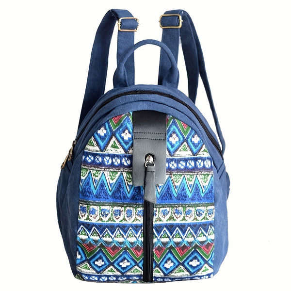 Boho Women's Canvas Backpack Purse Small Canvas Rucksack BeautifuBeautiful