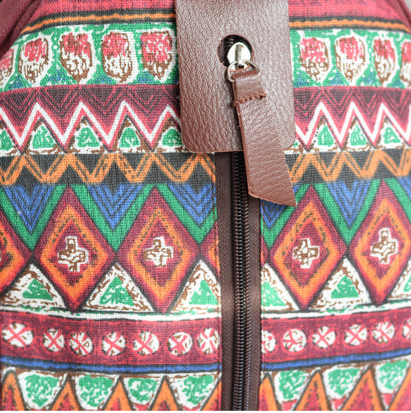 Boho Women's Canvas Backpack Purse Small Canvas Rucksack BeautifuOriginal