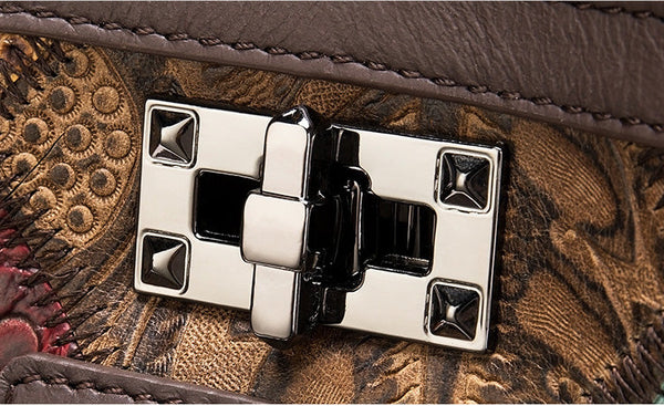 Ladies Small Leather Rucksack Bucket Backpack Purse