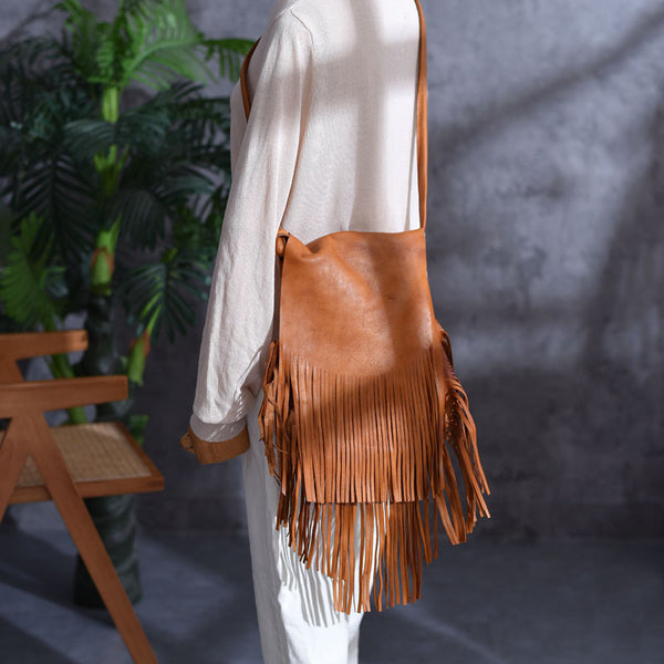 Boho Womens Fringe Crossbody Purse Ladies Shoulder Purse Vintage