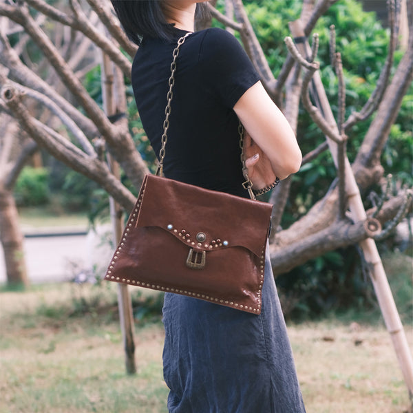 Boho Womens Leather Over the Shoulder Bag Western Crossbody PurseAffordable