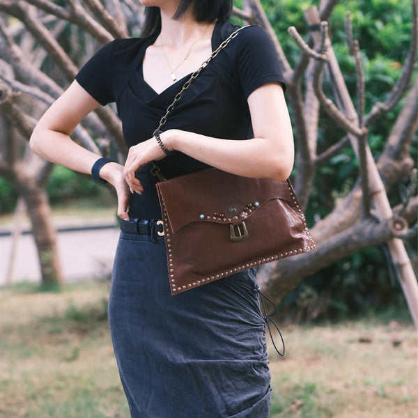 Boho Womens Leather Over the Shoulder Bag Western Crossbody PurseChic