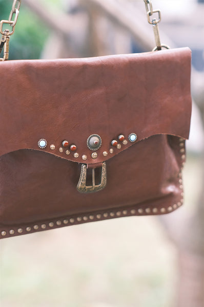 Boho Womens Leather Over the Shoulder Bag Western Crossbody Purse Designer