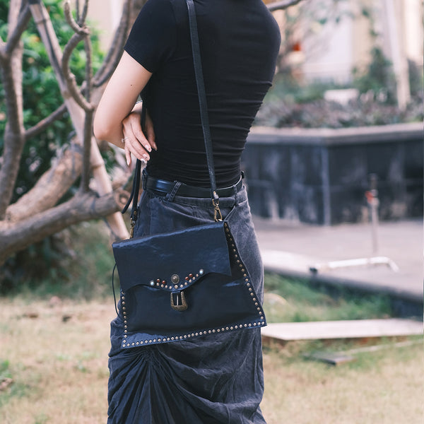 Boho Womens Leather Over the Shoulder Bag Western Crossbody Purse Gift