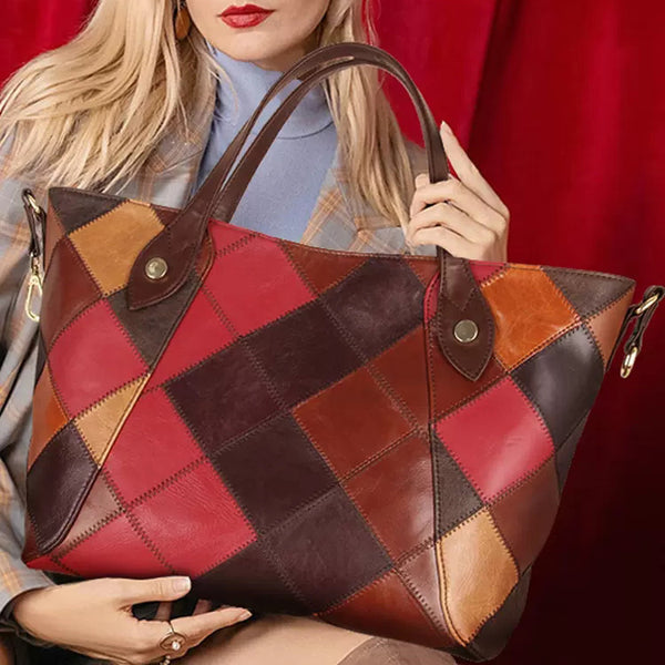 Boho Womens Leather Tote Handbags Shoulder Purse For Women Affordable