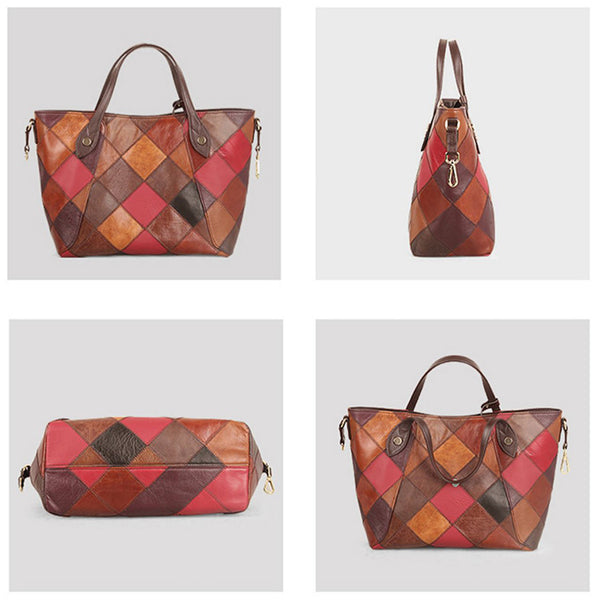 Boho Womens Leather Tote Handbags Shoulder Purse For Women Cute