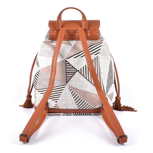 Boho Womens Vegan Leather Backpack Rucksack Bag Nice