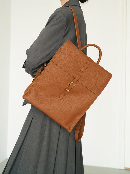 Casual Womens Black Leather Laptop Backpack Bag Leather Women's Backpack Purses Badass