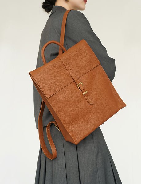 Casual Womens Black Leather Laptop Backpack Bag Leather Women's Backpack Purses Beautiful