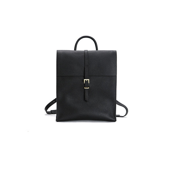 Casual Womens Black Leather Laptop Backpack Bag Leather Women's Backpack Purses Classy