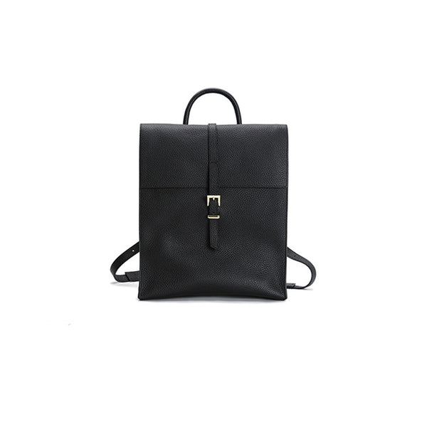 Casual Womens Black Leather Laptop Backpack Bag Leather Women's Backpack Purses Classy