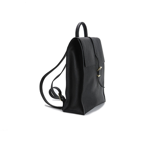 Casual Womens Black Leather Laptop Backpack Bag Leather Women's Backpack Purses Cool