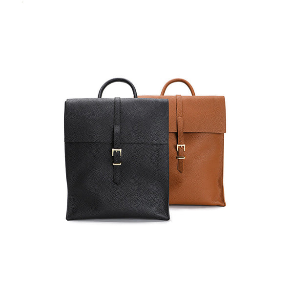 Casual Womens Black Leather Laptop Backpack Bag Leather Women's Backpack Purses Designer