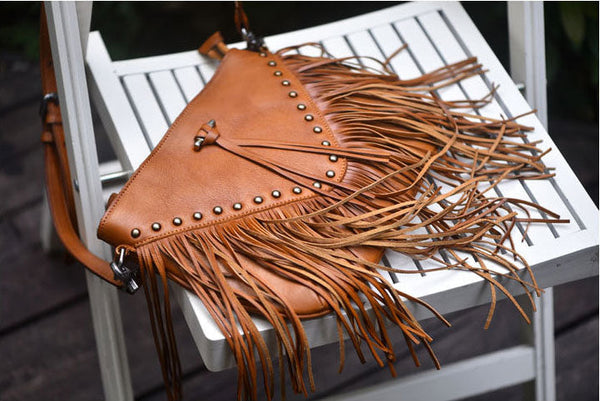 Casual Womens Fringe Crossbody Purse Vintage Boho Bags Front