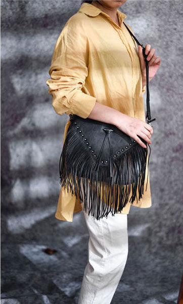 Casual Womens Fringe Crossbody Purse Vintage Boho Bags Small
