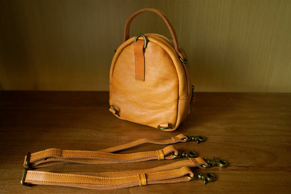 Chic Leather Mini Backpack Purse Black Leather Shoulder Bag Badass