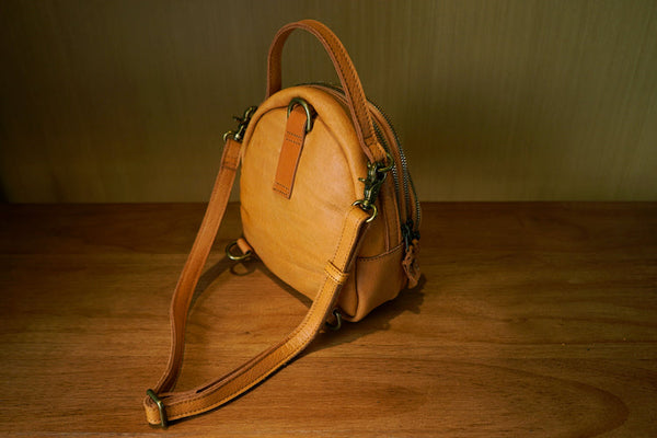 Chic Leather Mini Backpack Purse Black Leather Shoulder Bag Beautiful