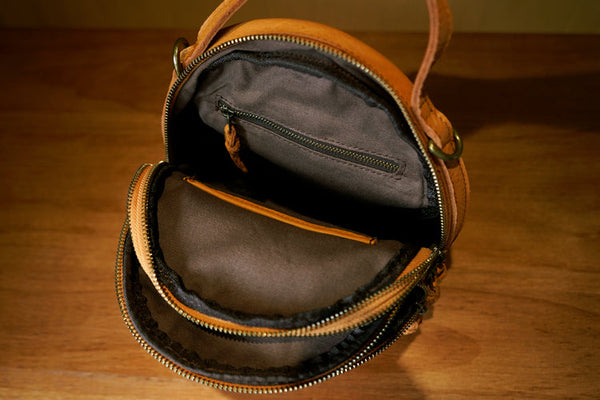 Chic Leather Mini Backpack Purse Black Leather Shoulder Bag Capacity