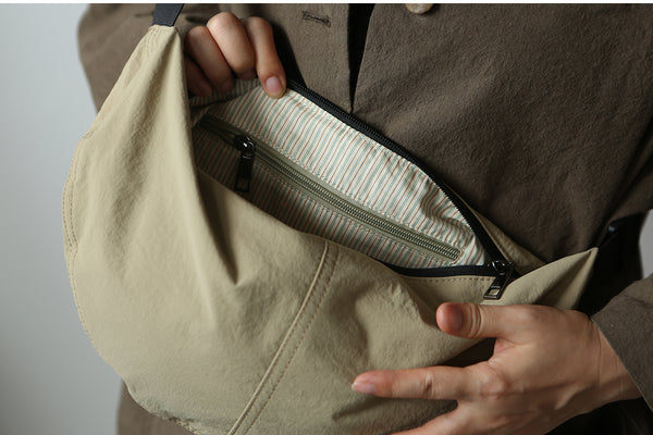 Chic Women's Lightweight Nylon Crossbody Bag Nylon Shoulder Bag Inside