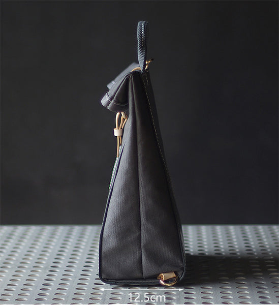 Chic Womens Fabric And Leather Backpack Purse Canvas Rucksack Bag For Women Beautiful