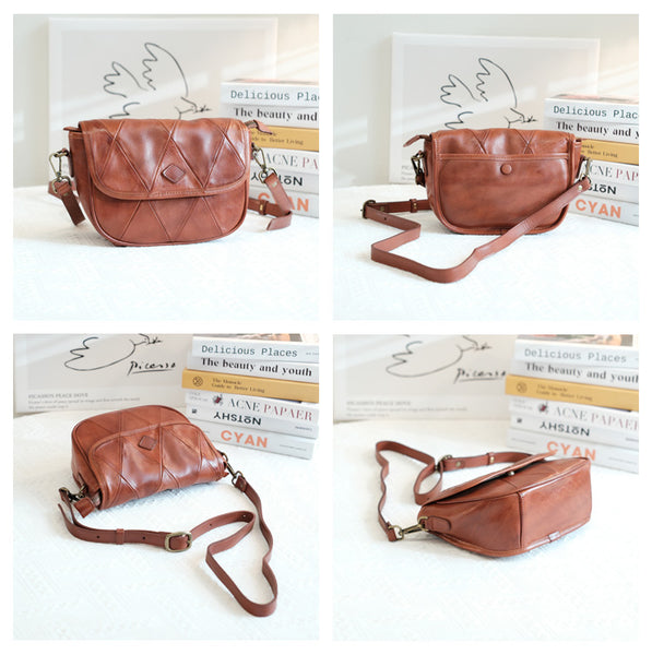 Chic Womens Leather Satchel Bag Leather Crossbody Purse Classic