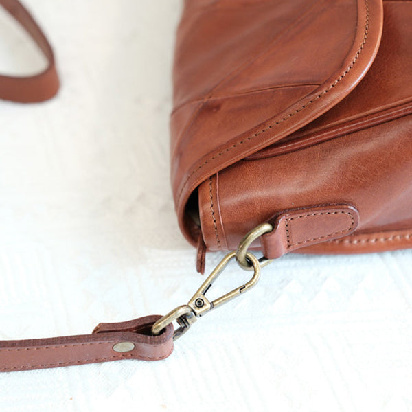 Chic Womens Leather Satchel Bag Leather Crossbody Purse Details