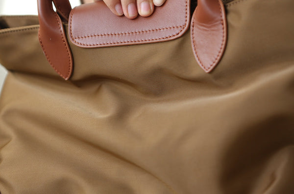 Chic Womens Nylon Tote Bag With Zipper Nylon Shoulder Bags Small