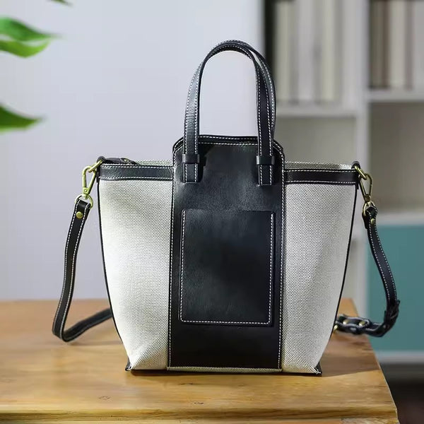 Chic Womens Small Canvas Tote Canvas Shoulder Handbags Affordable