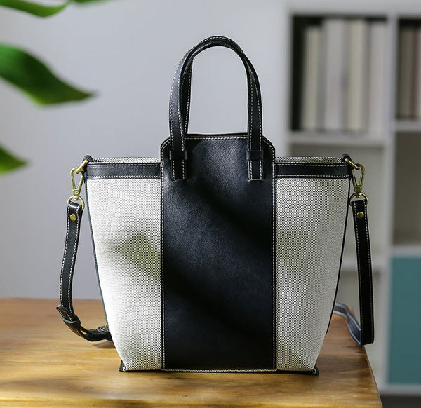 Chic Womens Small Canvas Tote Canvas Shoulder Handbags Badass