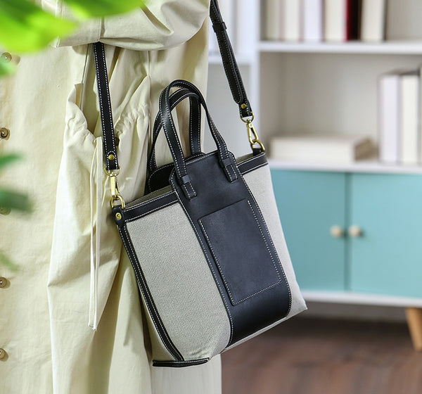 Chic Womens Small Canvas Tote Canvas Shoulder Handbags Beautiful