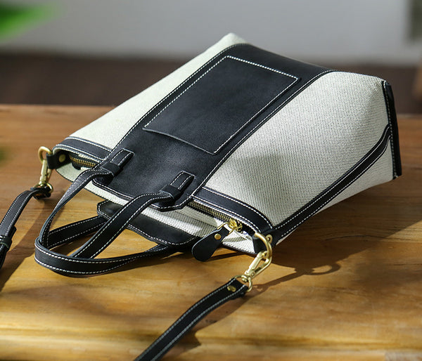 Chic Womens Small Canvas Tote Canvas Shoulder Handbags Casual