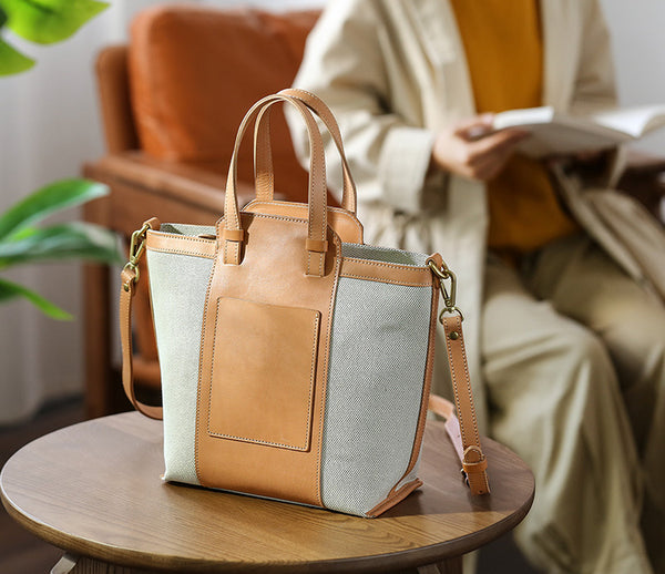 Chic Womens Small Canvas Tote Canvas Shoulder Handbags Classic