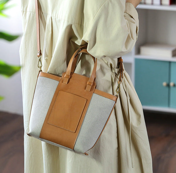 Chic Womens Small Canvas Tote Canvas Shoulder Handbags Cool