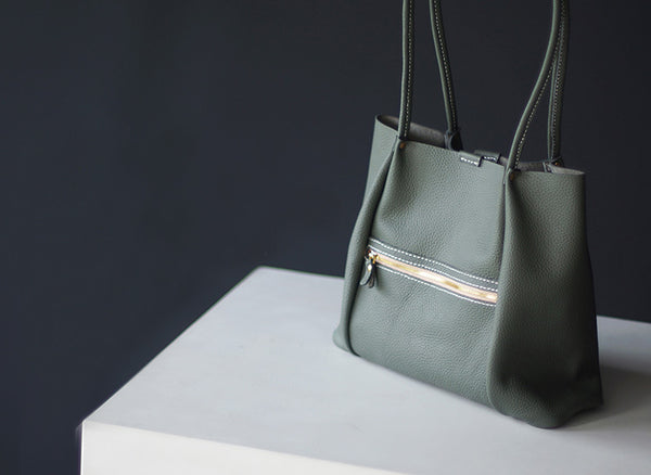 Chic Womens Small Leather Tote Bag Soft Leather Tote Handbags Cute