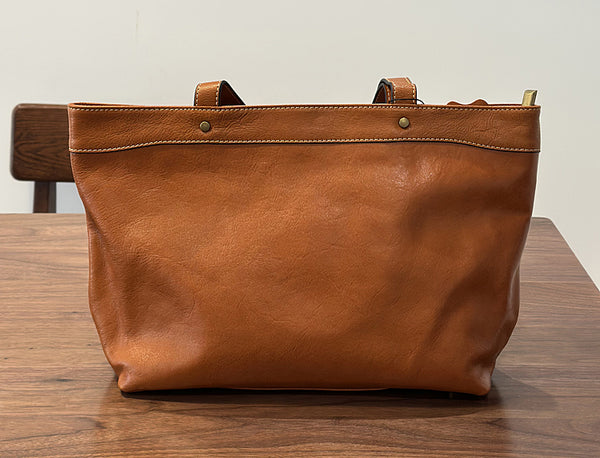 Classic Large Leather Tote Bag for Women Top Grain Cowhide Shoulder Purse Fashion