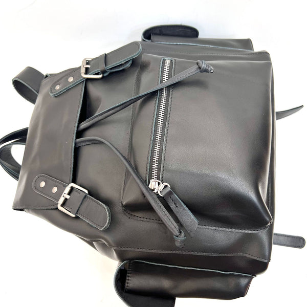 Cool Ladies Genuine Leather Drawstring Backpack Bag Leather Rucksack Purse For Women Classic