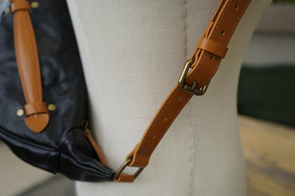 Cool Women's Chest Sling Bag Brown Leather Shoulder Bag Funky