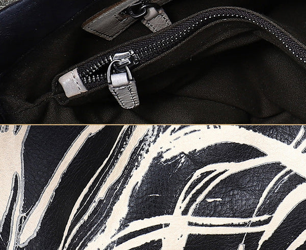 Cool-Womens-Boho-Tote-Bags-Black-Leather-Shoulder-Bag-Details