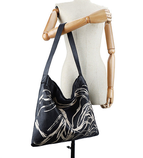 Cool-Womens-Boho-Tote-Bags-Black-Leather-Shoulder-Bag-Fashion