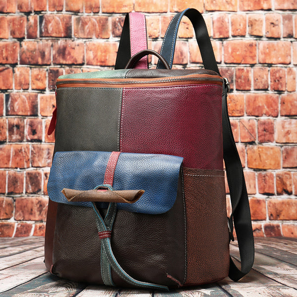 Cool Womens Real Leather Backpack Purse Ladies Small Leather Rucksack Affordable