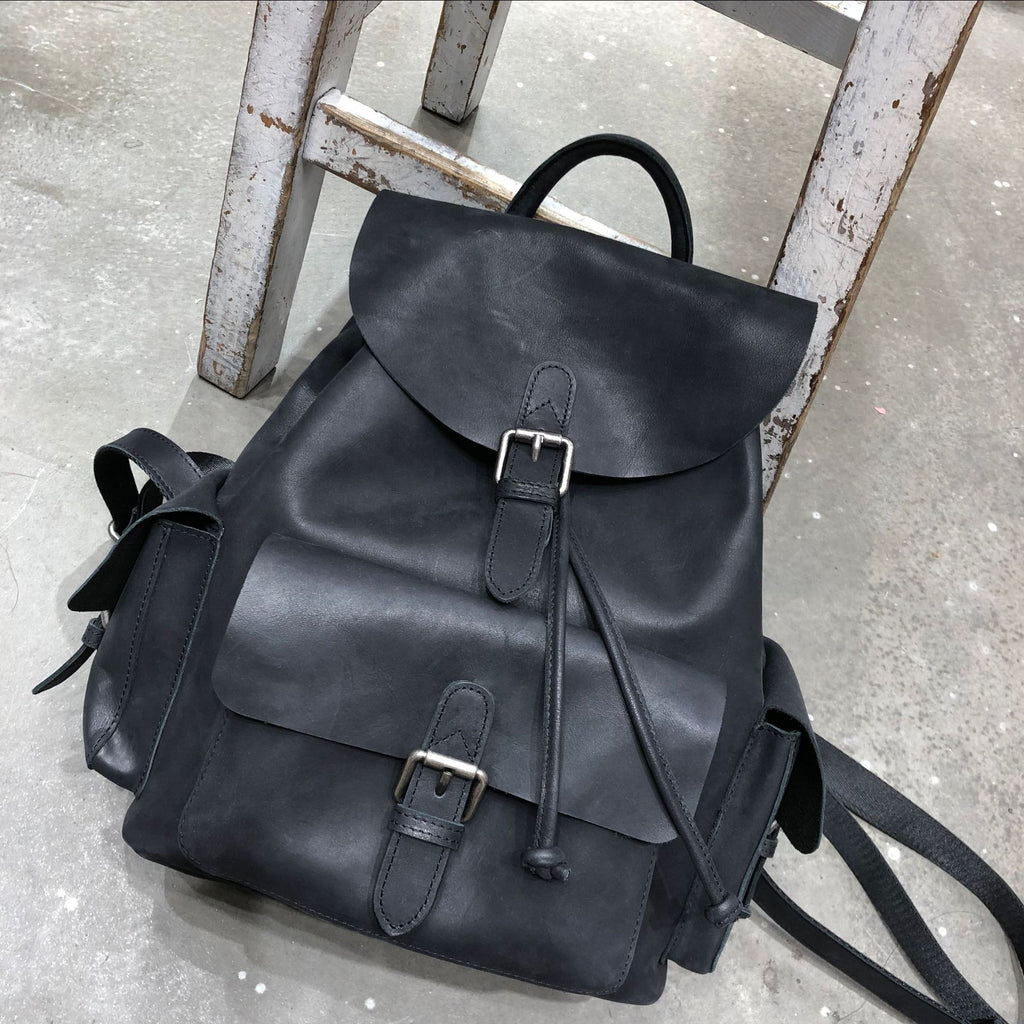 Cool Womens Small Leather Rucksack Small Leather Black Backpack Bag For Ladies Affordable
