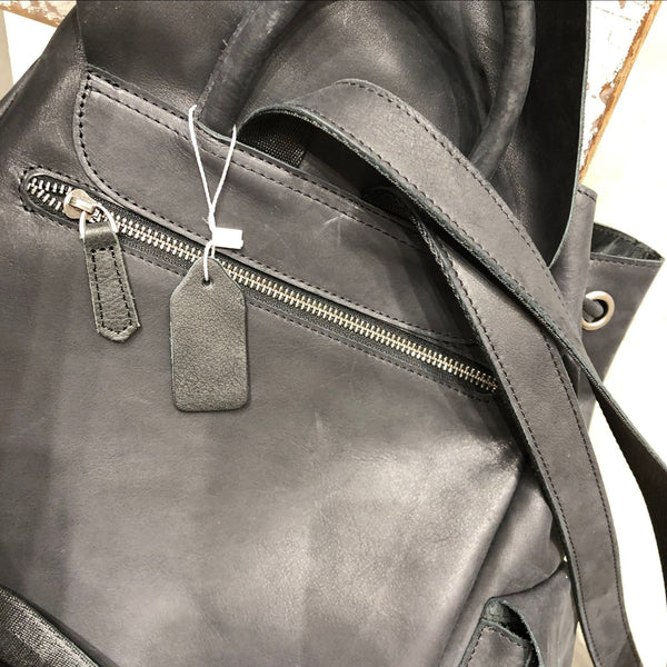 Cool Womens Small Leather Rucksack Small Leather Black Backpack Bag For Ladies Chic