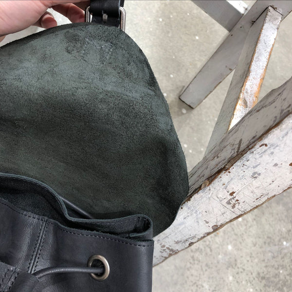 Cool Womens Small Leather Rucksack Small Leather Black Backpack Bag For Ladies Details