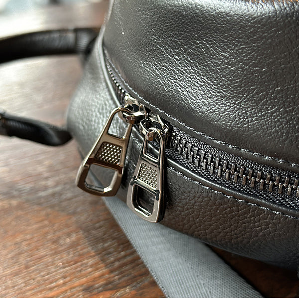 Cute Women's Black Leather Backpack Purse Mini Leather Rucksack Bag Durable